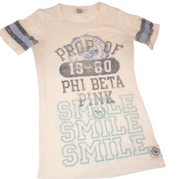 PINK xsmall Burnout Phi Beta sorority T-shirt - Picture 1 of 7